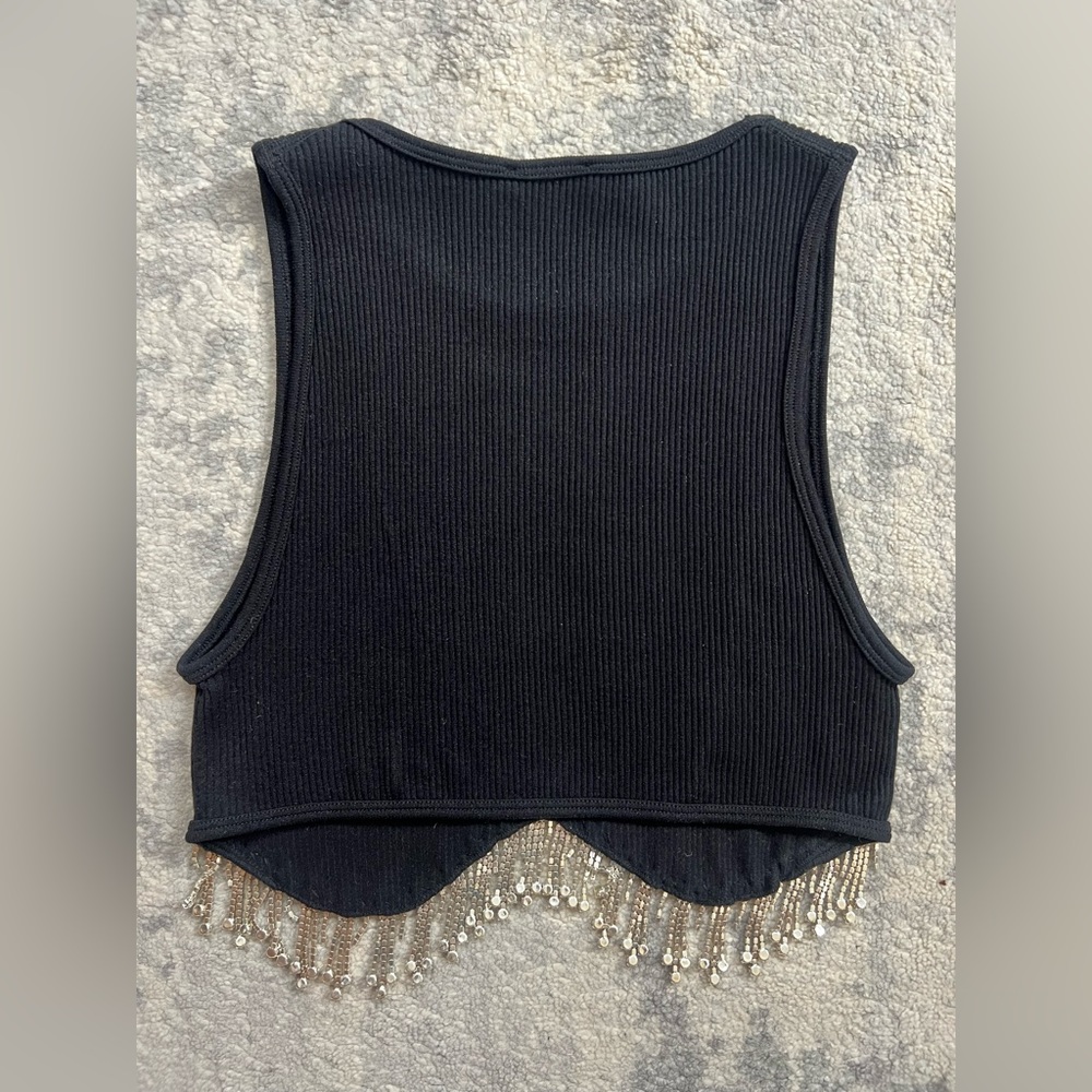 ZARA Seamless Rhinestone Top - Picture 2 of 4